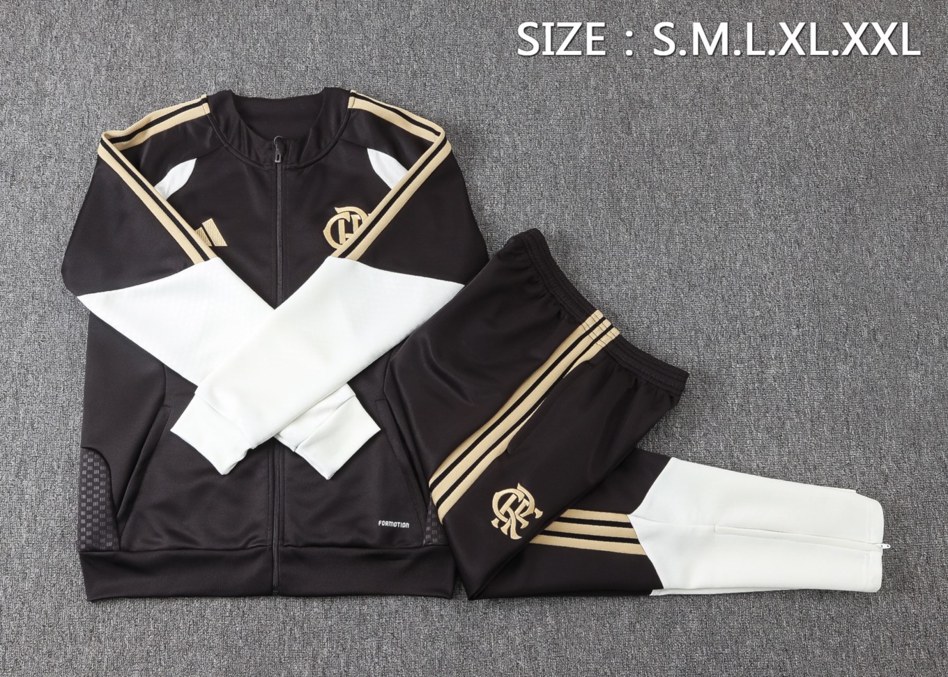 2026 Flamengo Dark brown Jacket Training Suit Set