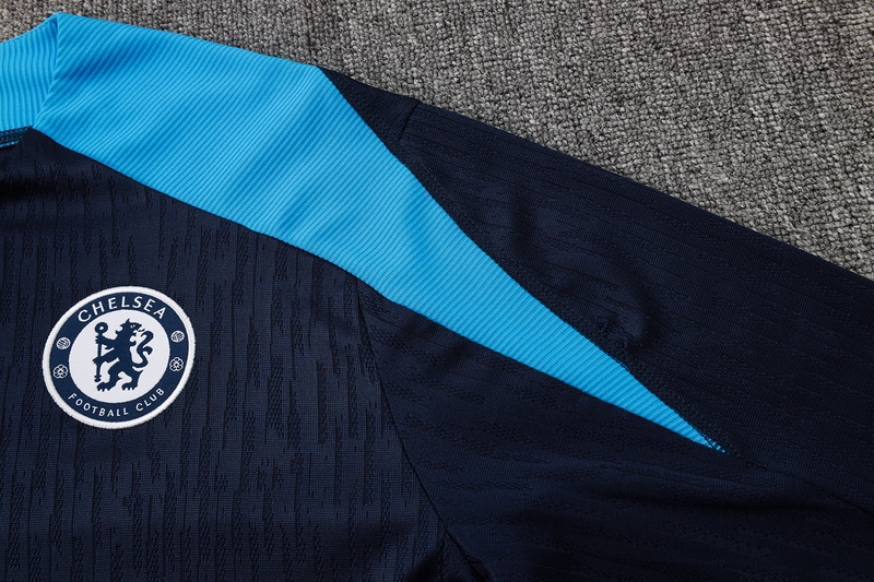 24/25 Chelsea Royal blue Long-sleeved half-pull training kit Football team kit