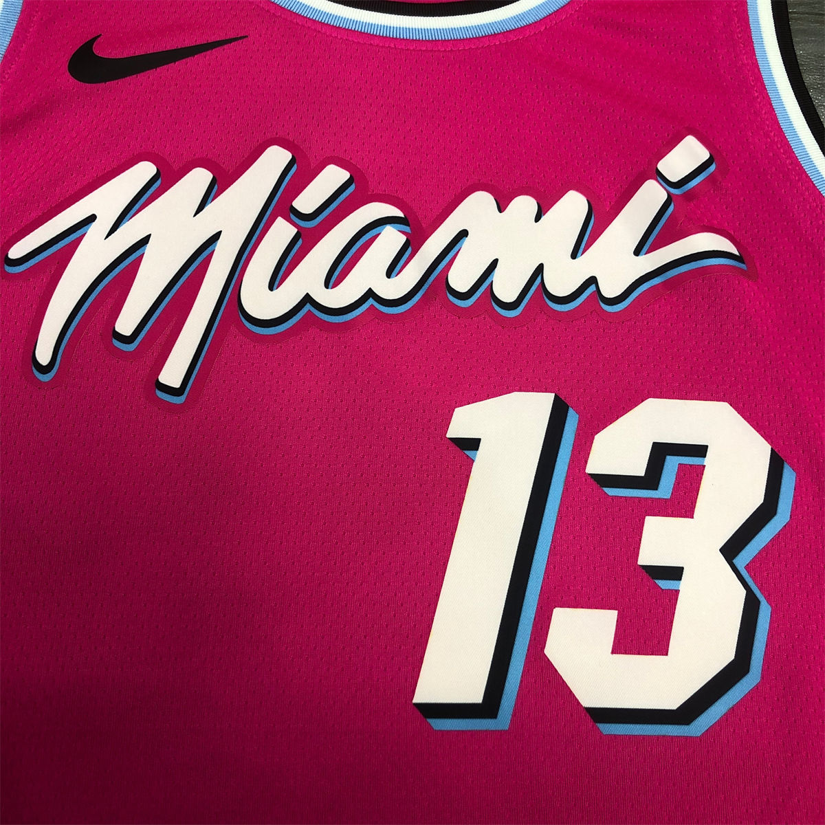 NBA Miami Hearts round neck Pink Jersey ADEBAYO#13 S-XXL