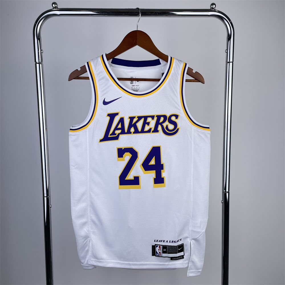 NBA Los Angeles Lakers Kobe Bryant#24 2022/23 White Association Edition Swingman Jersey S-XXL