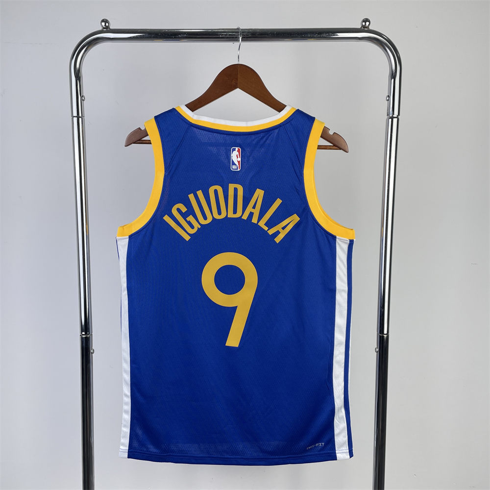 NBA Golden State Warriors 2023 V-Neck Blue Jersey IGUODALA#9 S-XXL