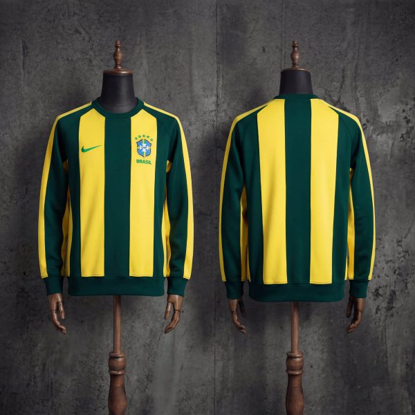 2026 Brazil Long Sleeve Yellow & Green Sweatshirt