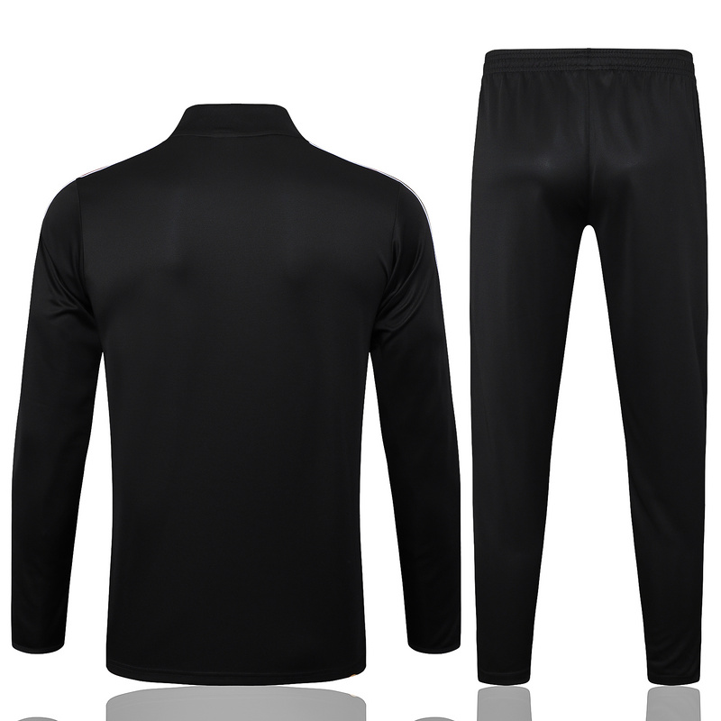 202526 Manchester United Black Long-sleeved half-pull training kit Football team kit