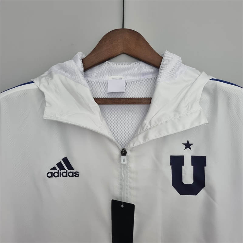 2022 Universidad de Chile Windbreaker White  jersey Sport Unifom jersey Sport Unifom