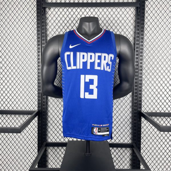 NBA Los Angeles Clippers 2023 V-Neck Blue Jersey GEORGE#13 S-XXL