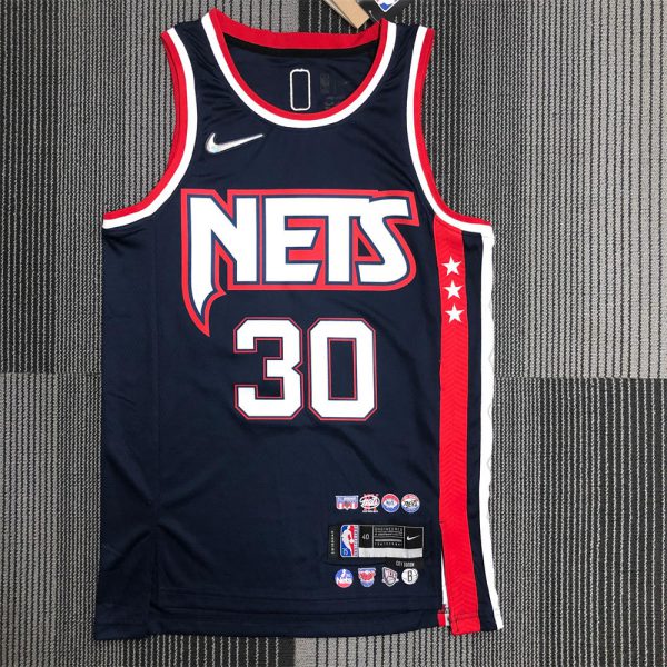 NBA Brooklyn Nets V-Neck Black 75th anniversary Jersey CURRY#30 S-XXL