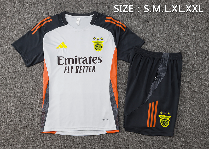 24/25 Benfica Grey Training Set Shirt and Shorts