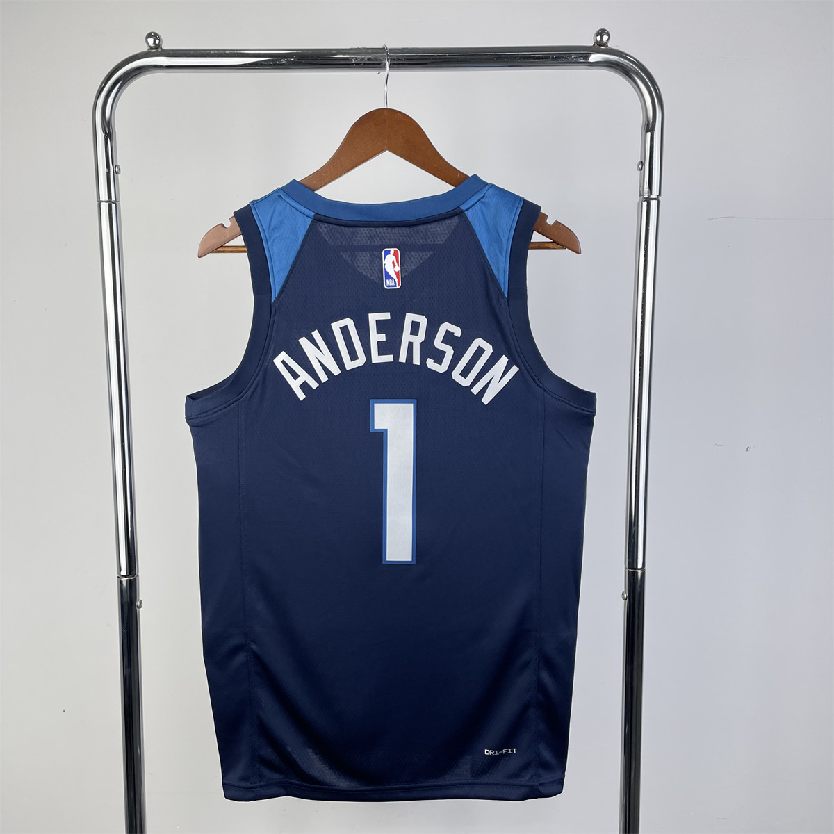 NBA Minnesota Timberwolves 2023 V-Neck Black Jersey ANDERSON#1 S-XXL