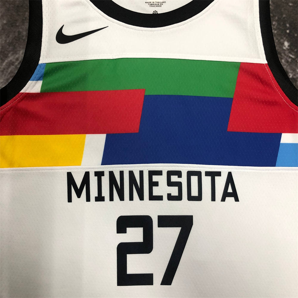 NBA Minnesota Timberwolves Round Neck Black Jersey GOBERT#27 S-XXL