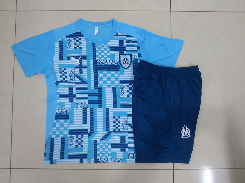 24/25 Marseilles Light blue Training Set Shirt and Shorts