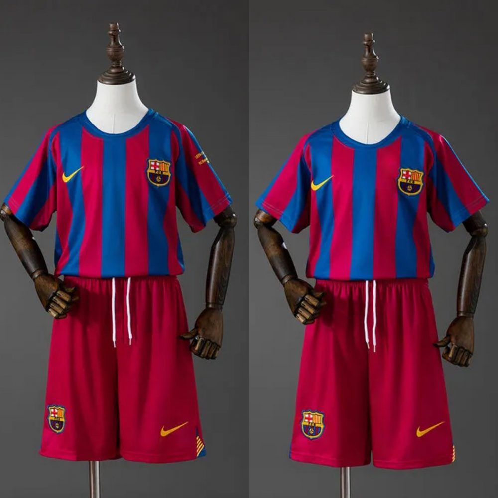 Retro Barcelona 2005/06 Home Kid Kits