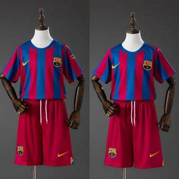 Retro Barcelona 2005/06 Home Kid Kits