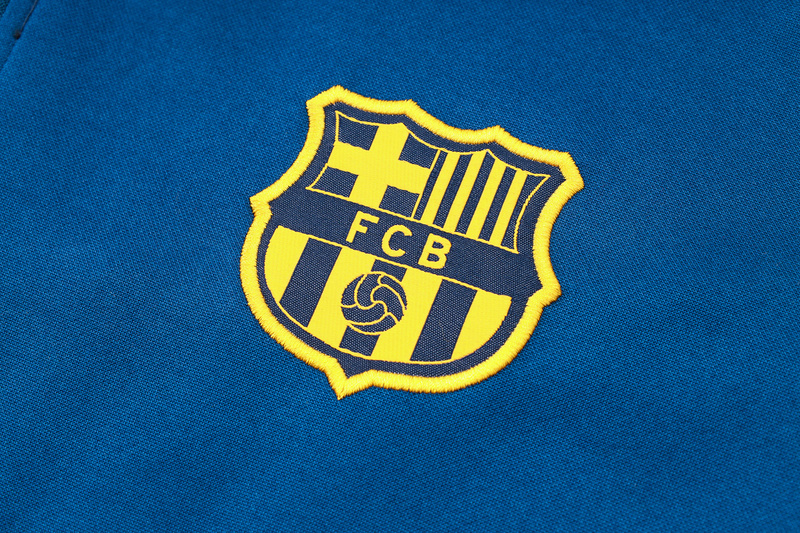 2024/25 Barcelona Blue Hoodie Jacket Kit Set Football Team Shirt Sports Fashion