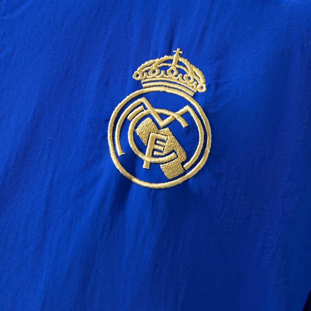 2026 Real Madrid Blue and Golden Reversible Windbreaker Sport Unifom