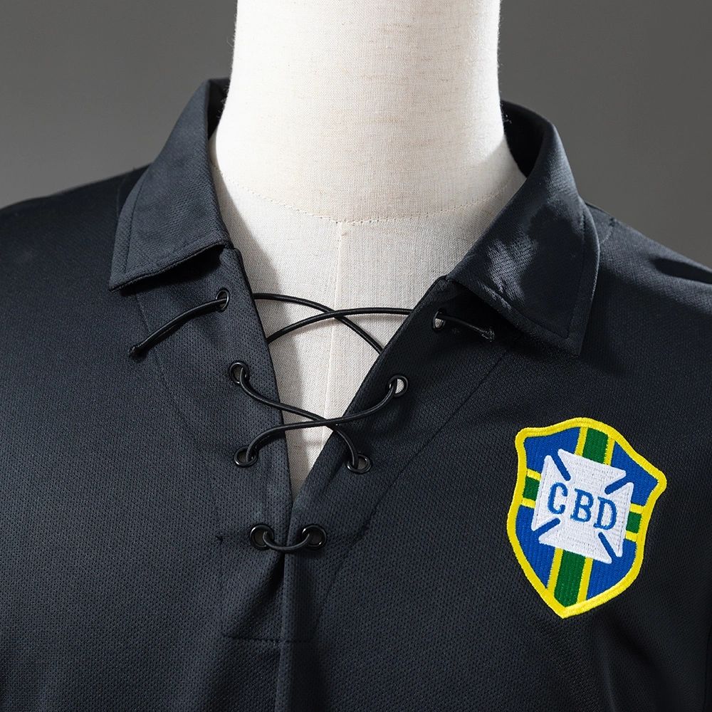 Retro 2004 Brazil Black Special Edition jersey Long Sleeve Fan Version