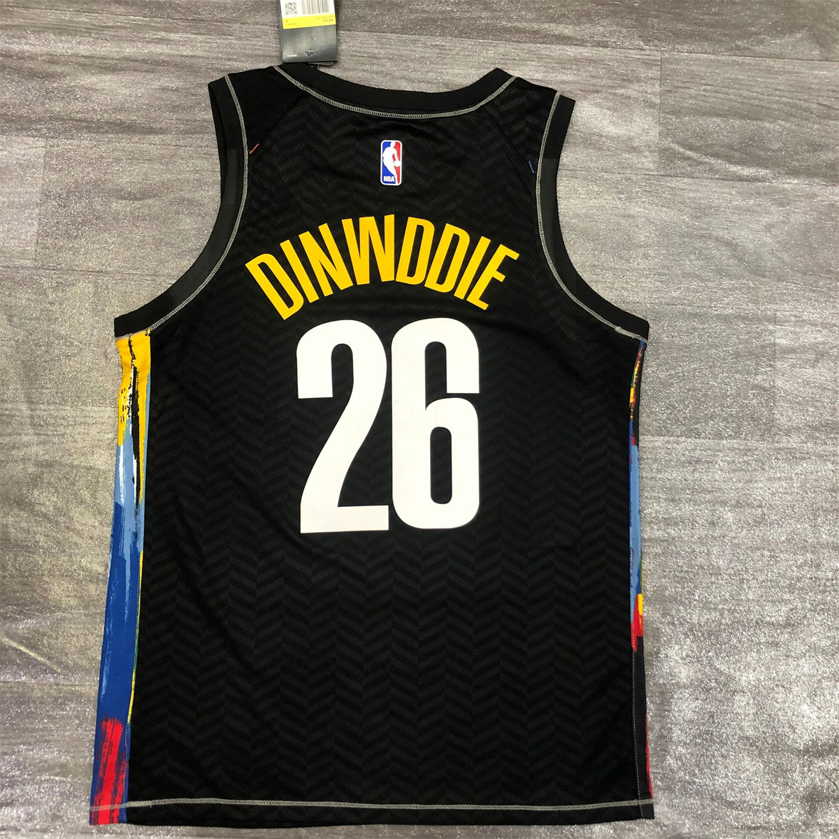 NBA Brooklyn Nets V neck Black Jersey DINWDDIE#26 S-XXL