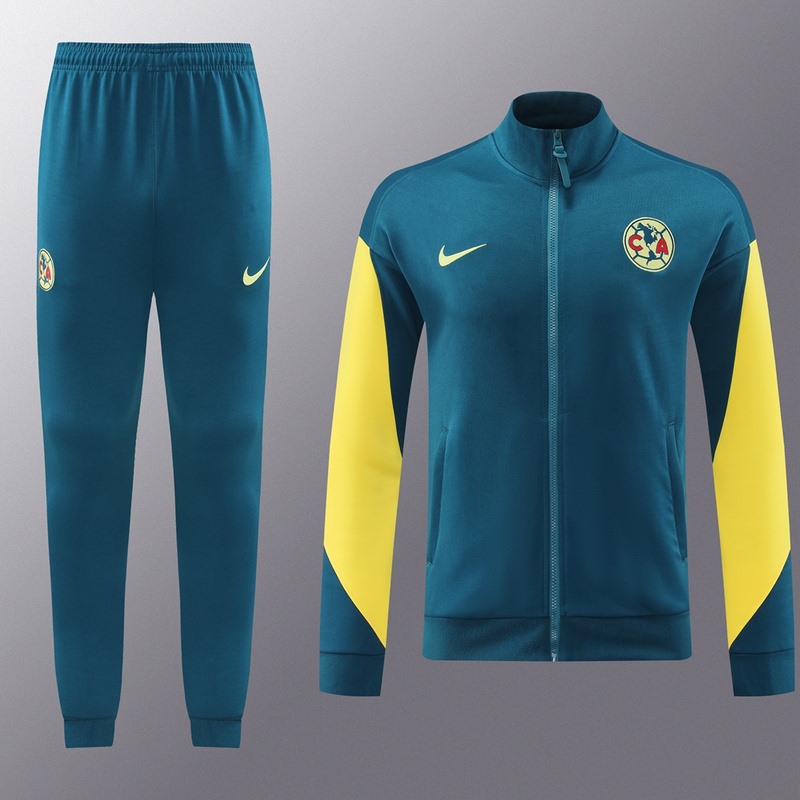 2024 Club Americas light green Jacket Training Suit Set Football Team Shirt Sports Fashion
