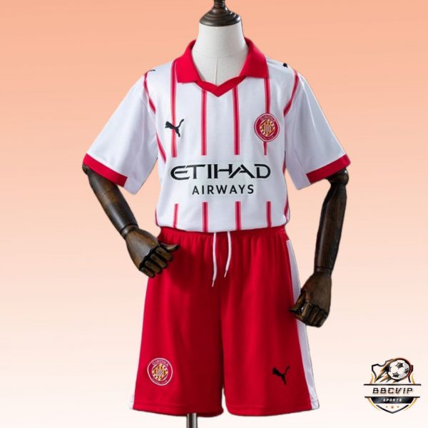 2025/26 Girona Home jersey Kid Kits Size 16-28