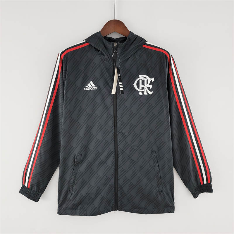 2022 Flamengo Windbreaker Black Red & White Edge Sport Unifom jersey Sport Unifom
