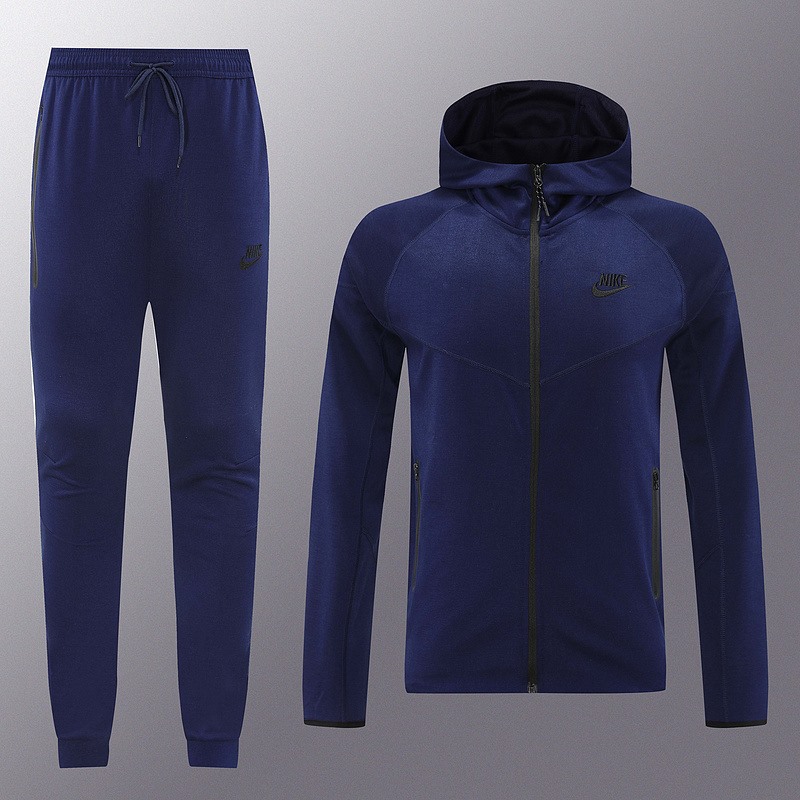 2024 Nike Royal Blue Hoodie Jacket Kit Set Football Team Shirt Sports Fashion