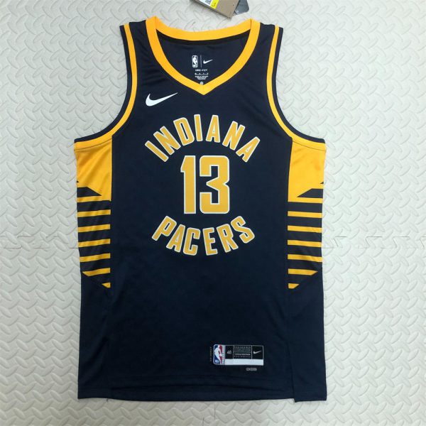 NBA Indiana Pacers V-Neck Black Jersey GEORGE#13 S-XXL