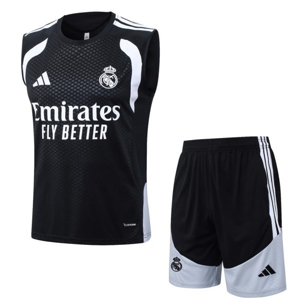 2026 Real Madrid Black Training Set Shirt and Shorts