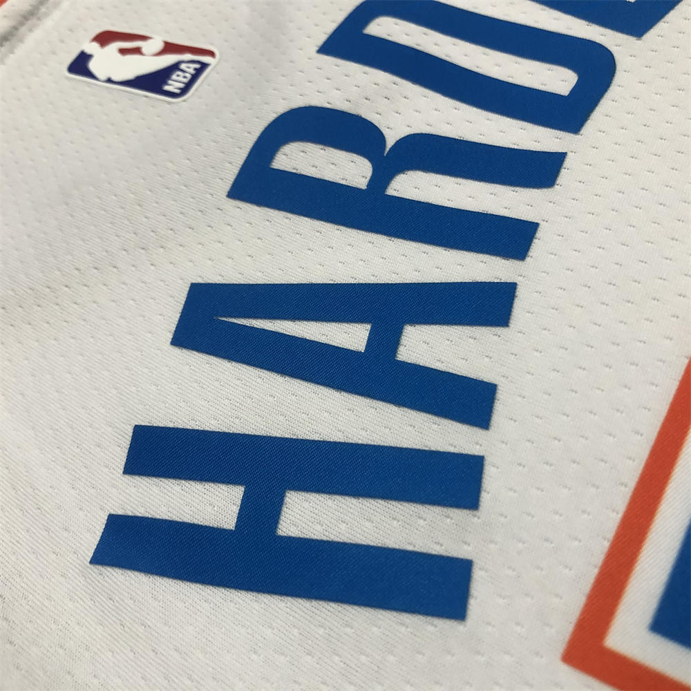 NBA Oklahoma City Thunder V-Neck White Jersey HARDEN#13 S-XXL