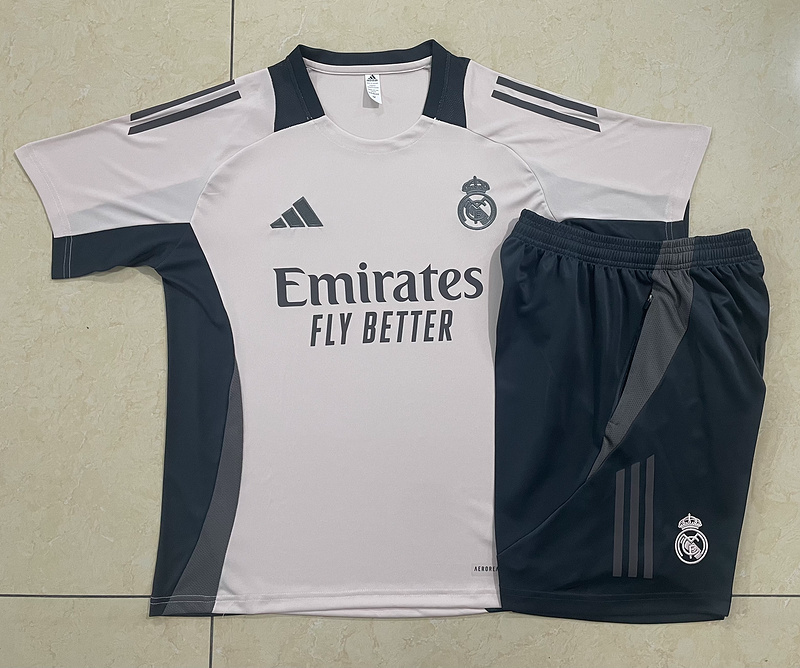 24/25 Real Madrid Light Pink Training Set Shirt and Shorts