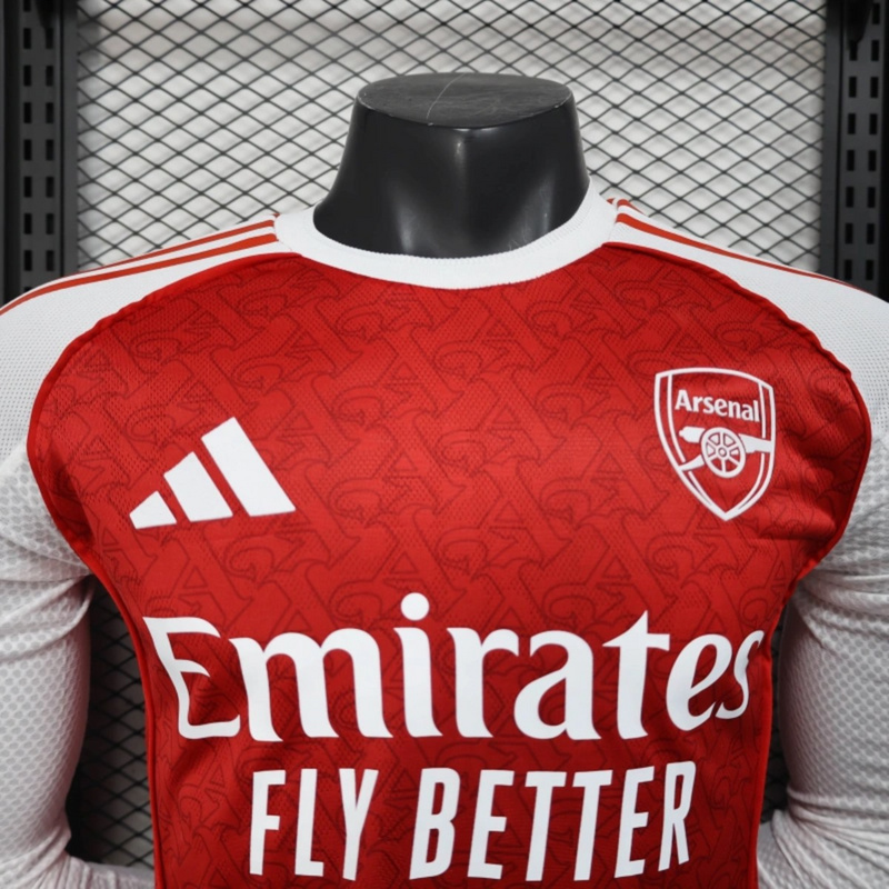 2025/26 Arsenal Home Long Sleeve Jersey Player Version