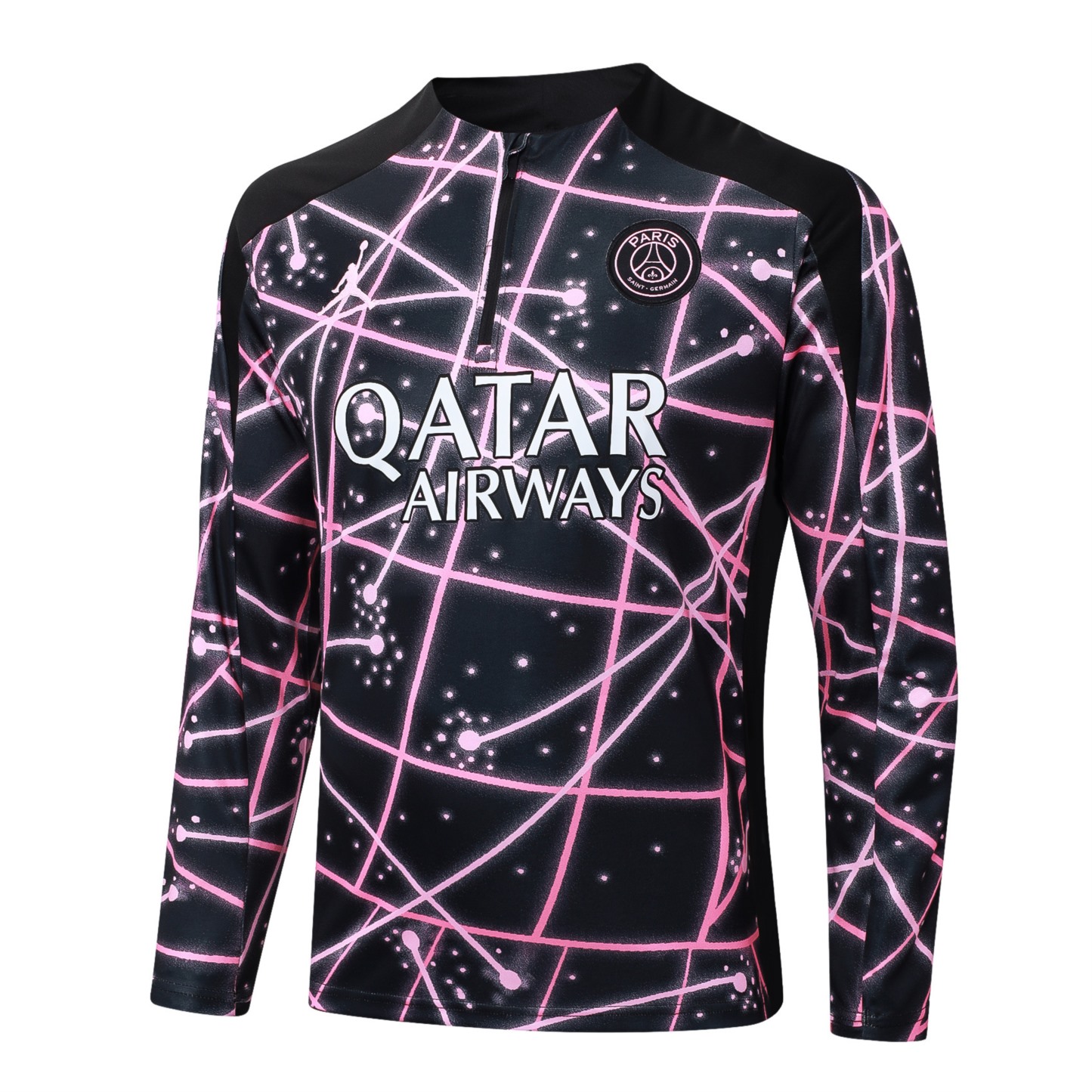 202526 Paris blackish purple Long-sleeved half-pull training kit Football team kit