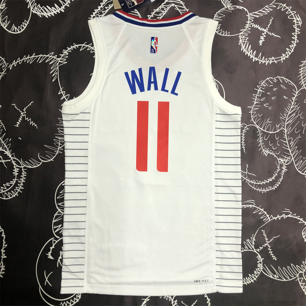 NBA Los Angeles Clippers V-Neck White Anniversary Jersey WALL#11 S-XXL