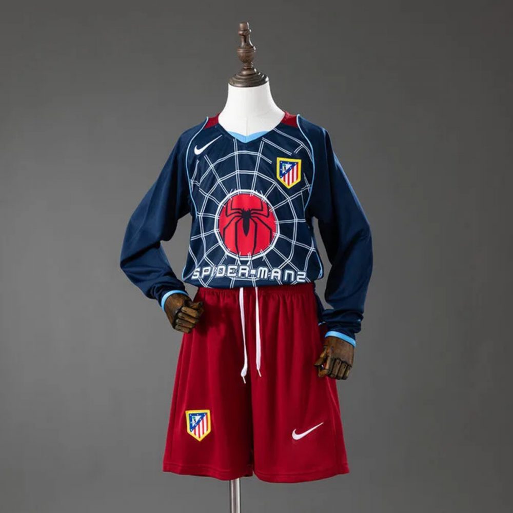 Retro Atletico Madrid 2004/05 Away Kid Kits Long Sleeve