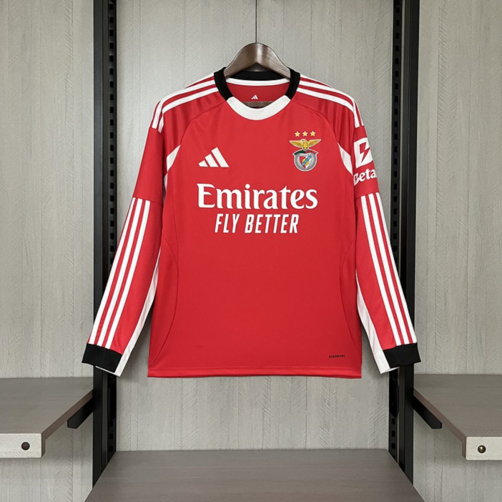 2025/26 Benfica Home Long Sleeve jersey Fan Version