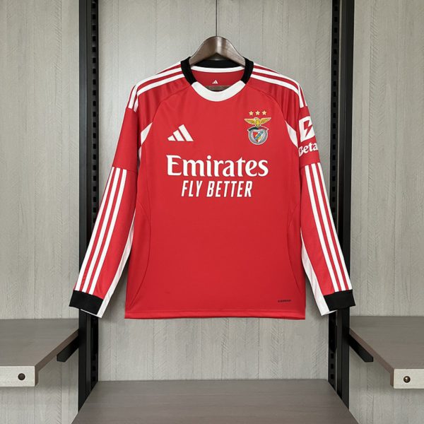 2025/26 Benfica Home Long Sleeve jersey Fan Version