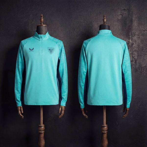 2025/26 Athletic Bilbao Half-Pull long Sleeve Green Hoodie