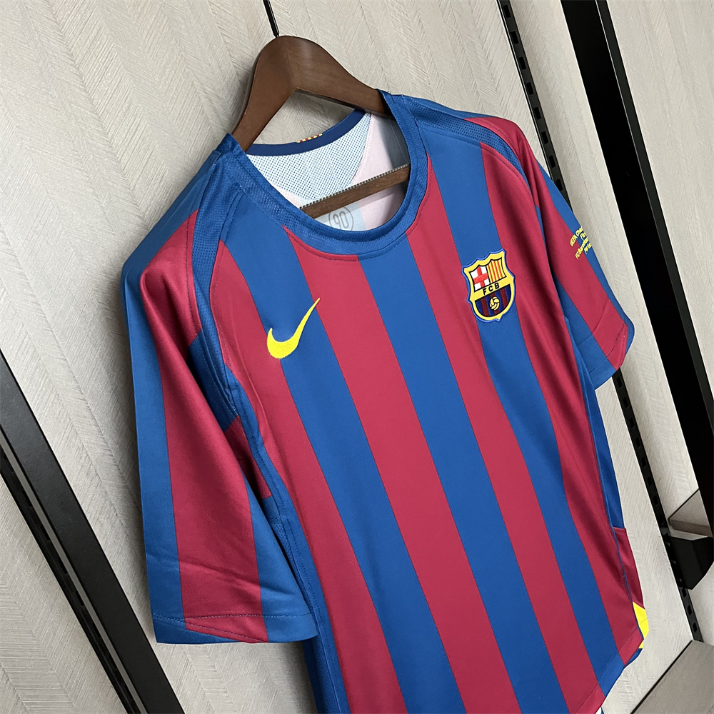 Retro Barcelona 2006 UEFA Champions League Home jersey Fan Version