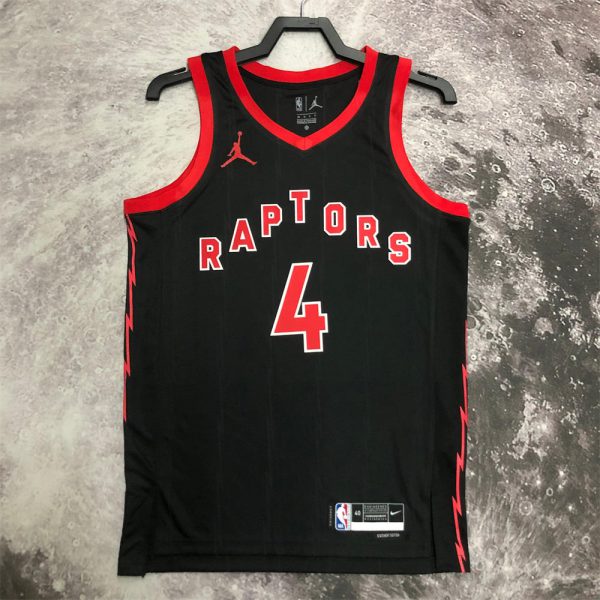 NBA Toronto Raptors V-Neck Black jersey BARNES#4 S-XXL