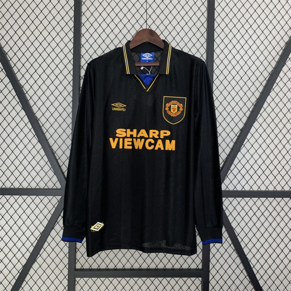 Retro Manchester United 93/95 long sleeve away jersey Fan Version