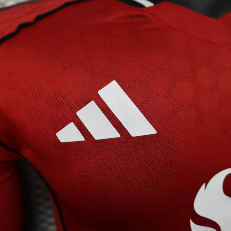 2025/26 Manchester United Home Long Sleeve Jersey Player Version