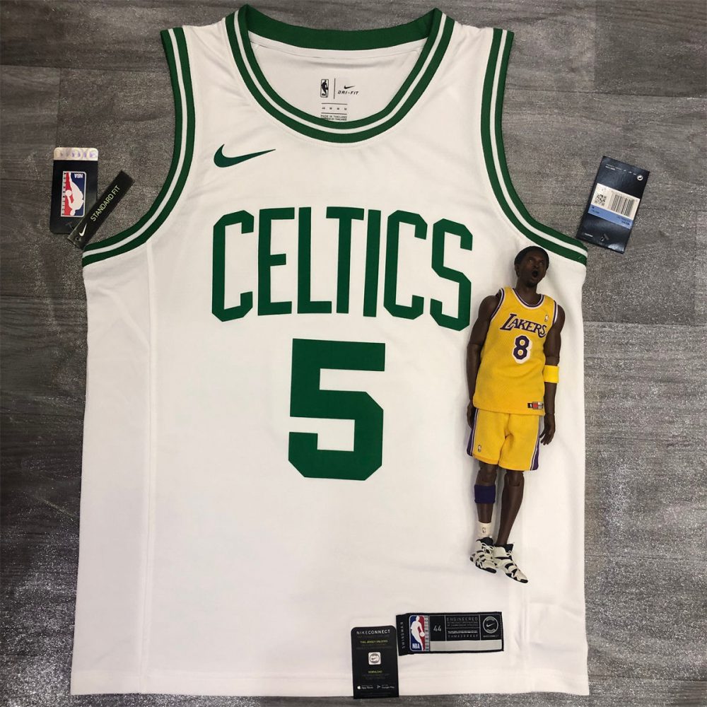 NBA Boston Celtics round neck White Jersey GARNETT#5 S-XXL