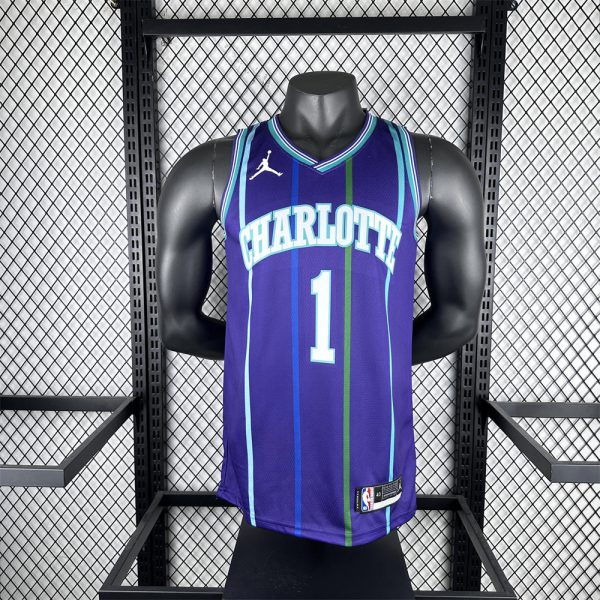 NBA Charlotte Hornets BALL#1 2019/20 Jordan Brand Purple Statement Edition Swingman Jersey S-XXL
