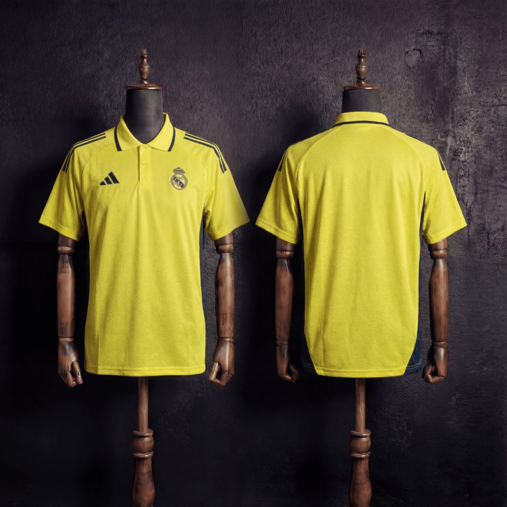 2025/26 Real Madrid Training Yellow Polo Fan version