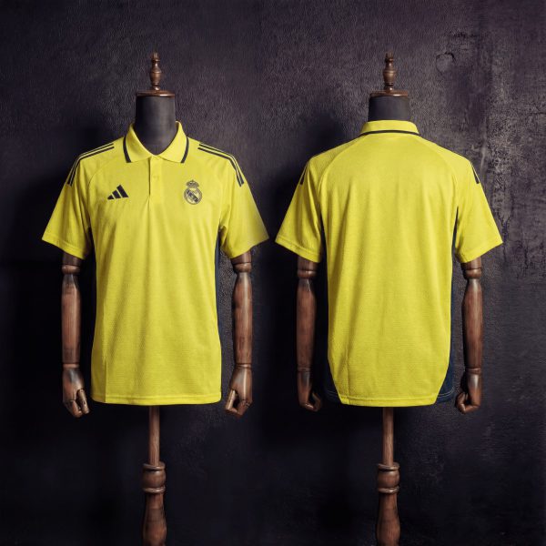 2025/26 Real Madrid Training Yellow Polo Fan version