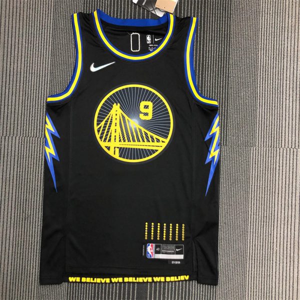 NBA Golden State Warriors V-Neck 75th anniversary Black Jersey IGUODALA#9 S-XXL