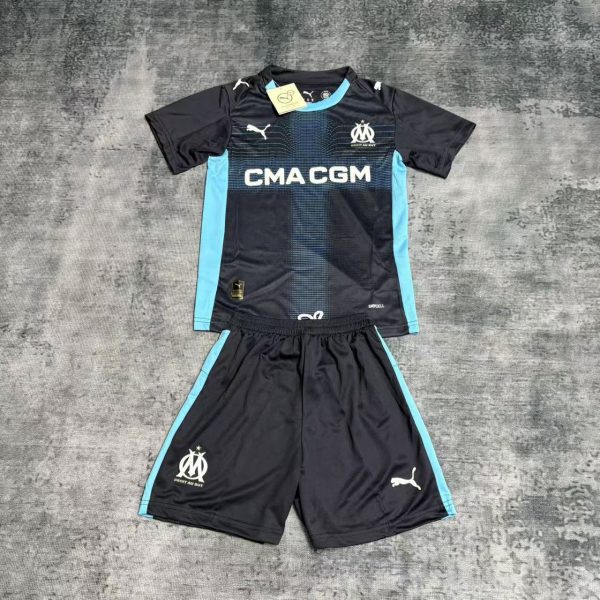 2025/26 Marseille Away jersey kids Kits size: 16-28