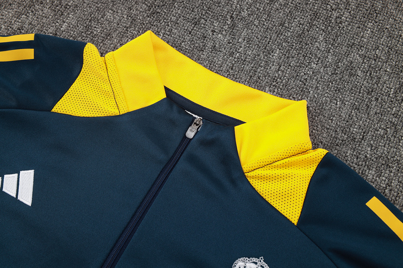 24/25 Real Madrid Royal blue Long-sleeved half-pull training kit Football team kit