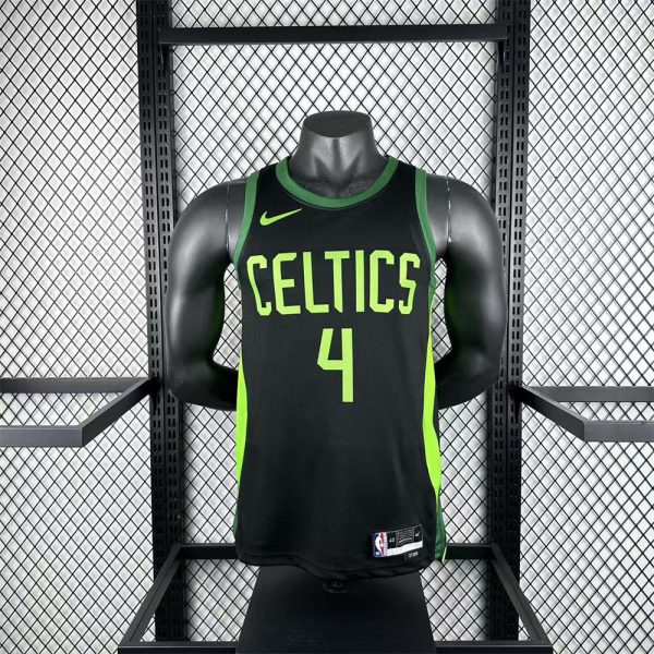NBA Boston Celtics 24/25 City Edition Round Neck Black Jersey HOLIDAY#4 S-XXL