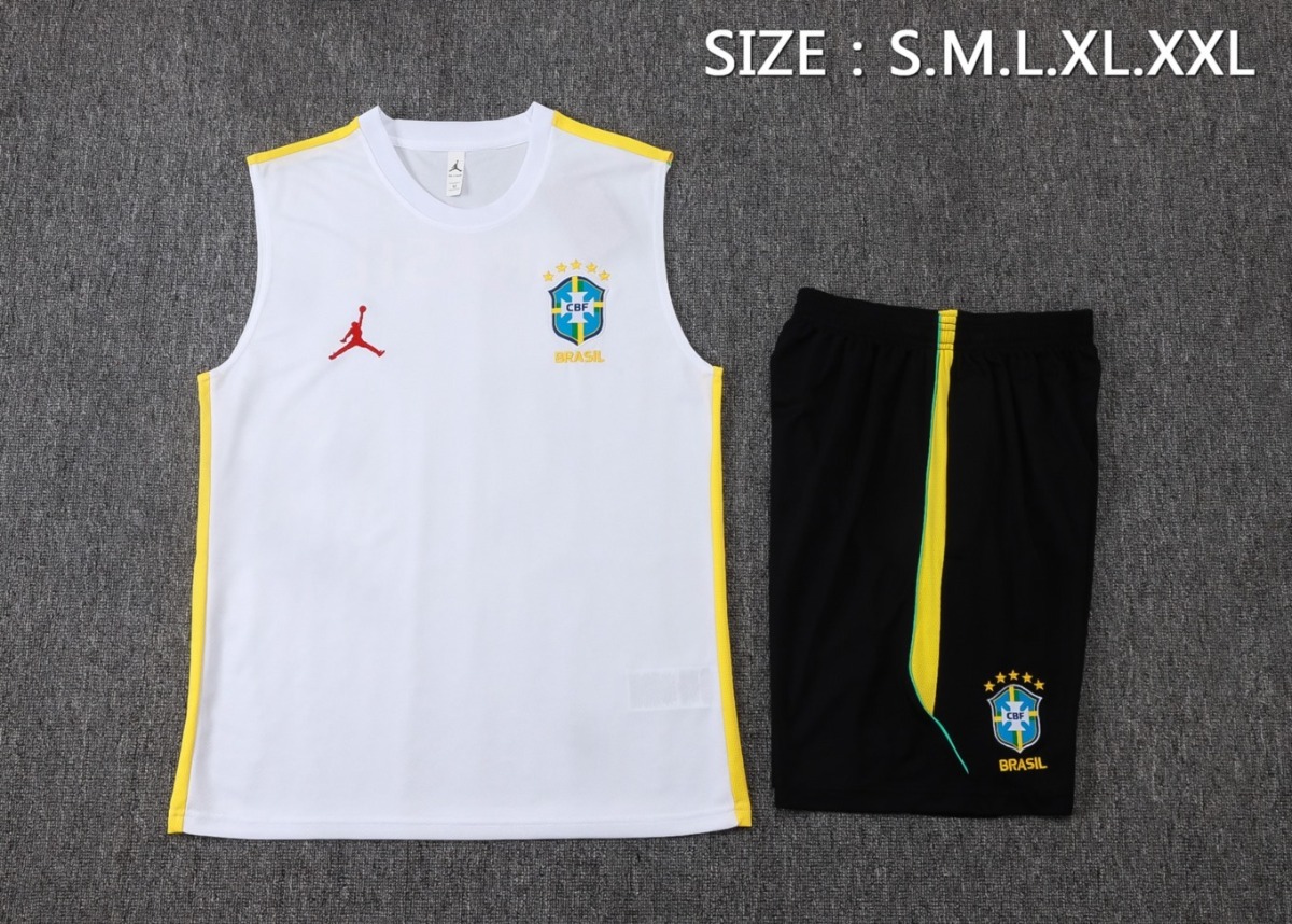 2026 Brazil White Training Set Shirt and Shorts