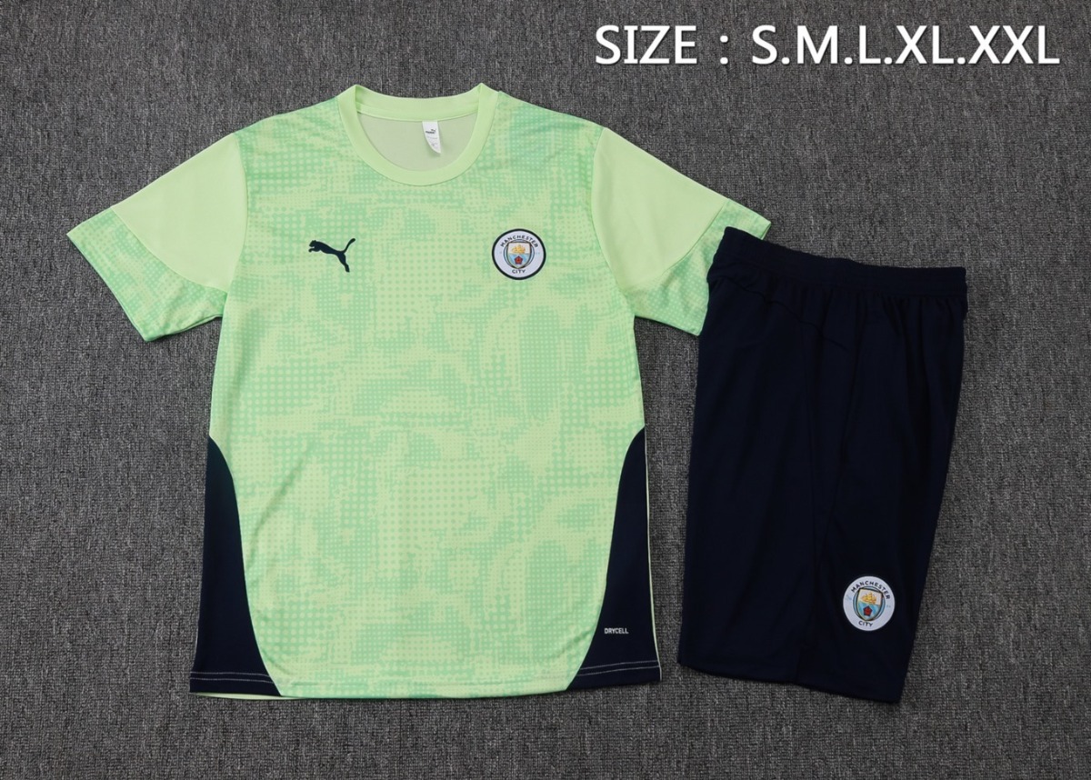 2026 Manchester City Light Green Training Set Shirt andShorts