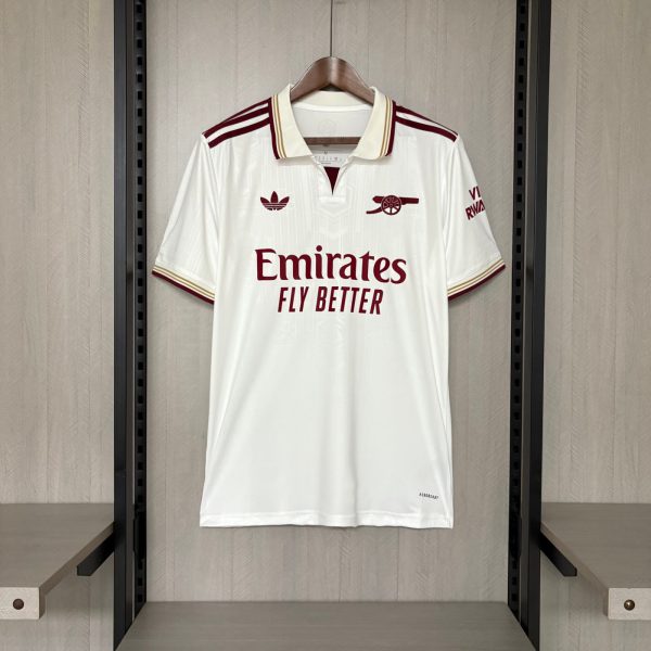 2025/26 Arsenal Second Away White jersey Fan version